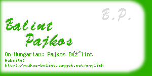 balint pajkos business card